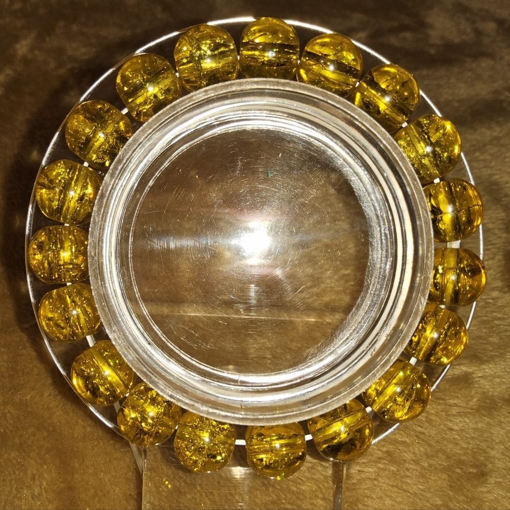 1 Pc.Natural Brazilian Citrine Orange-Yellow Super Seven Bracelet for Unisex